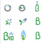 绿色叶子字母B标志logo图标
