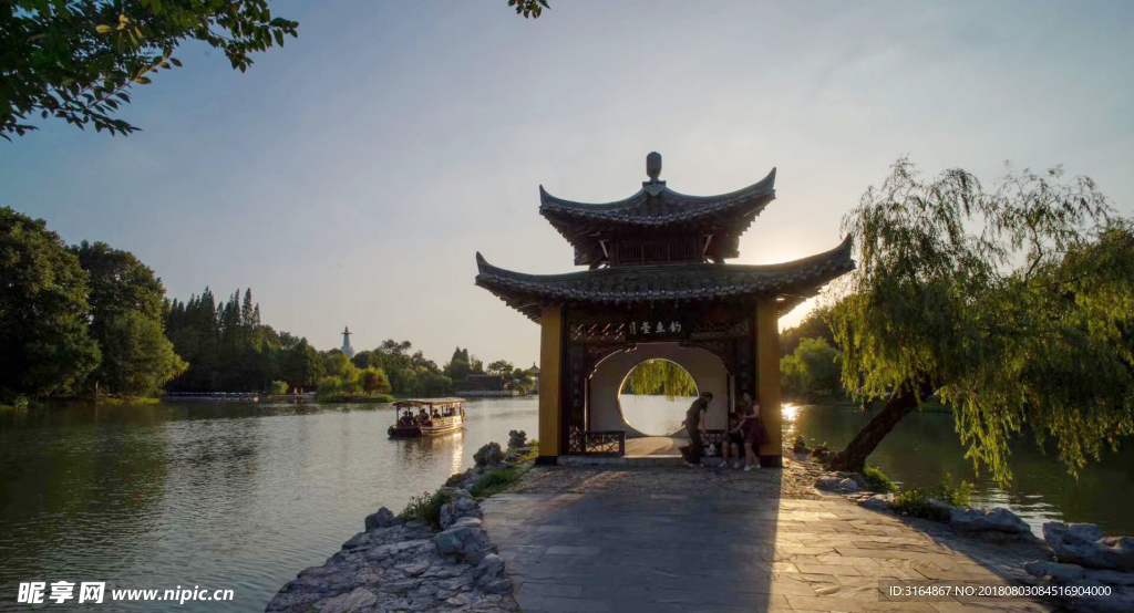 夕阳庭院   大自然风景