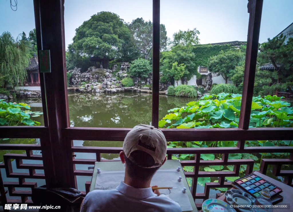 夕阳阁楼   大自然风景