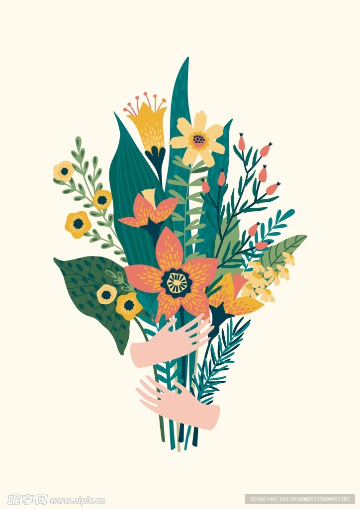 插画花束