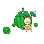 西瓜男孩元素设计
