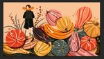 秋分立秋秋季南瓜女孩插画
