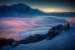 高山 山峰 雪山 森林  树林