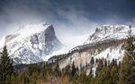 高山 山峰 雪山 森林  树林