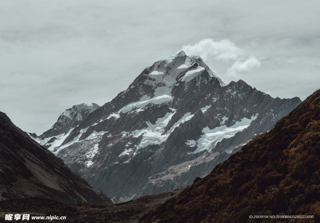 高山 山峰 雪山 森林  树林