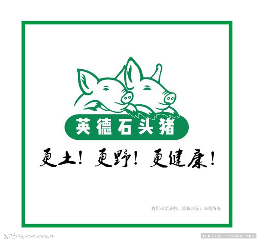 黑猪土猪笨猪石头猪标志