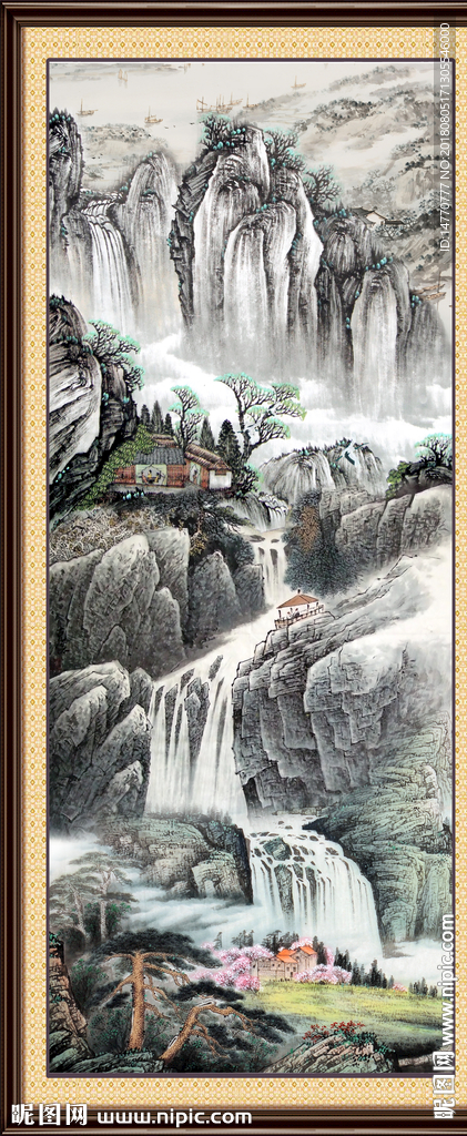 竖幅国画