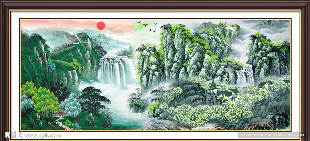 聚宝盆国画