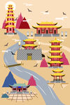 中国古代建筑矢量图