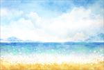 矢量大海蓝天沙滩海滩背景