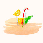 水彩清凉夏日