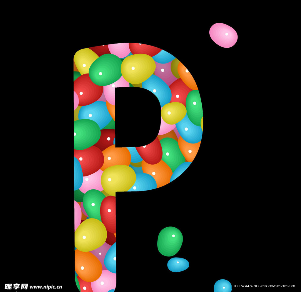 矢量糖果字母图片