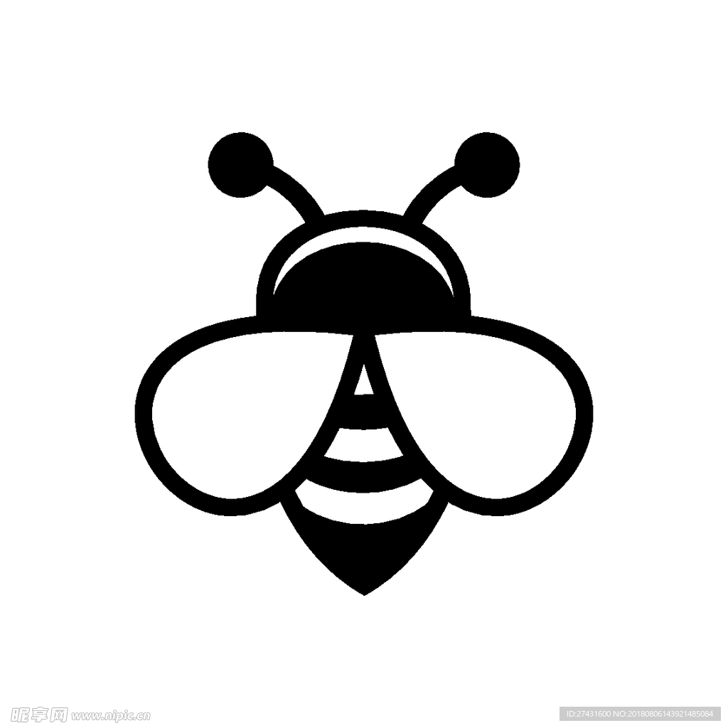 蜜蜂图案EPS分层