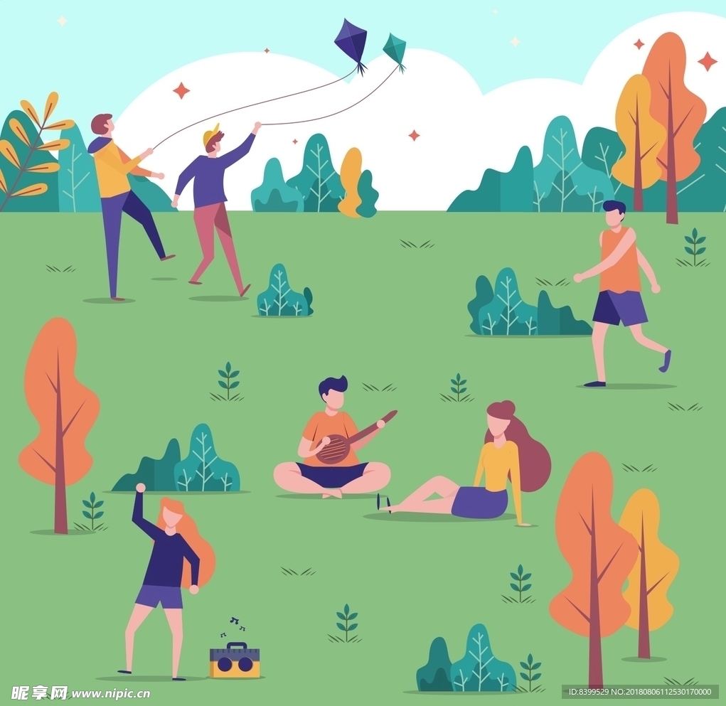 户外活动插画