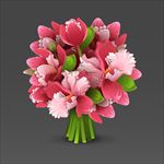 兰花花束矢量素材