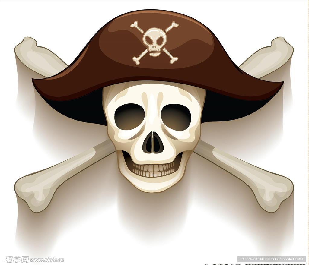 海盗骷髅头骨标志