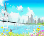水彩风景图