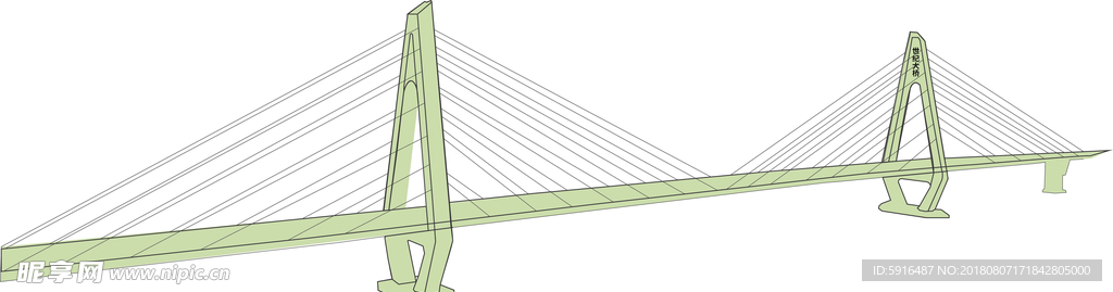 海南-世纪大桥线稿