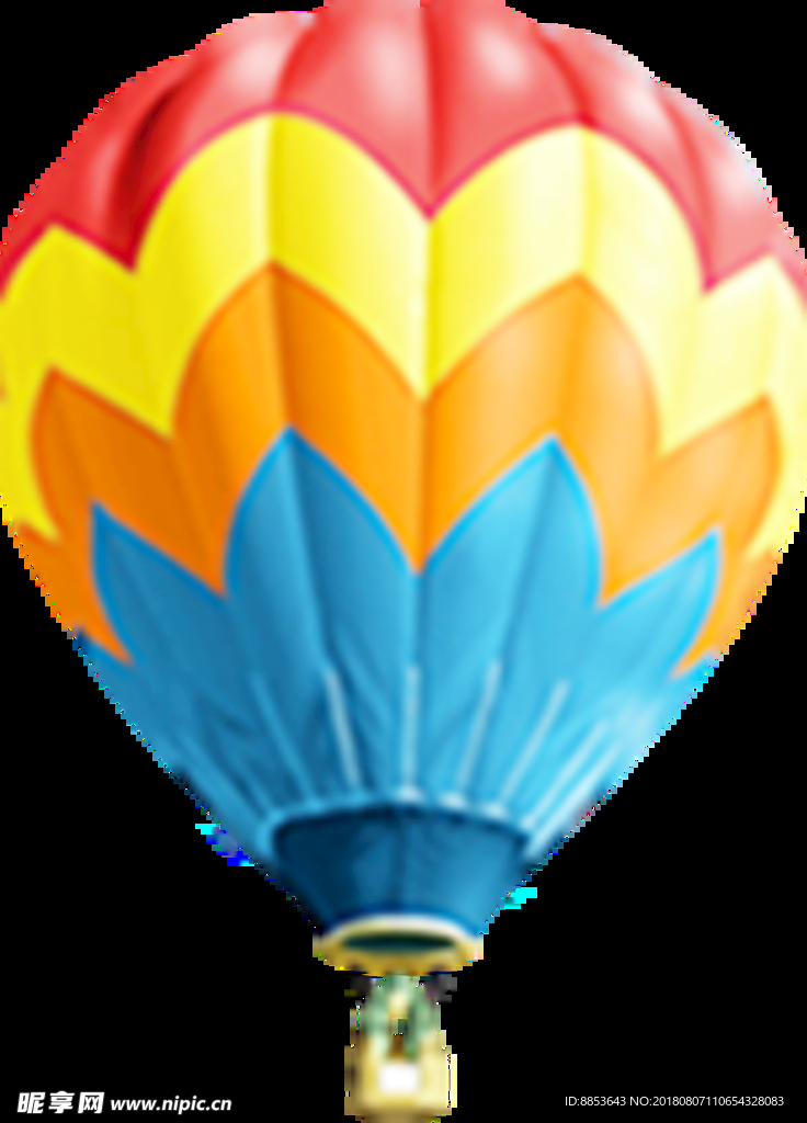 热气球彩色气球抠图素材