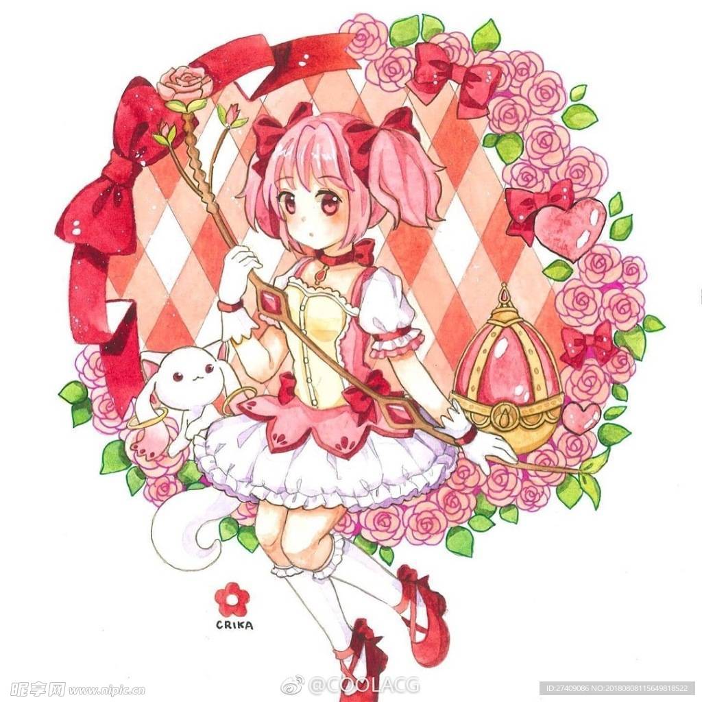 卡通可爱漫画少女