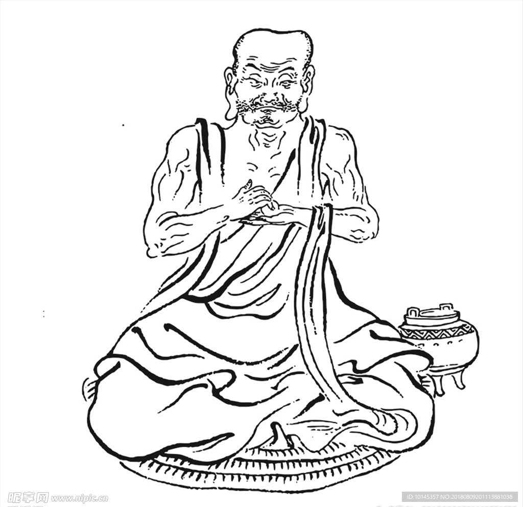 静坐罗汉