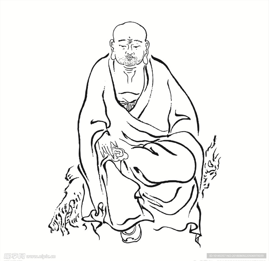 静坐罗汉