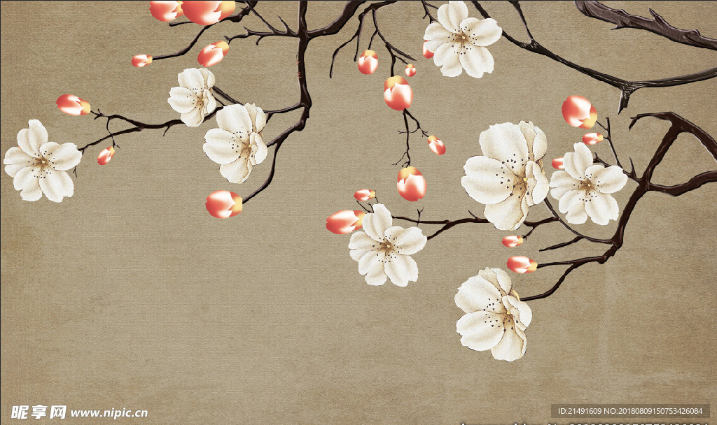 花鸟背景墙