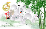 家和富贵 电视背景墙