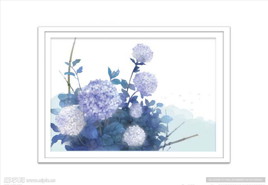 绣球花装饰画