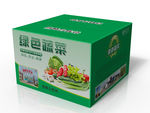 绿色蔬菜周转箱展开图