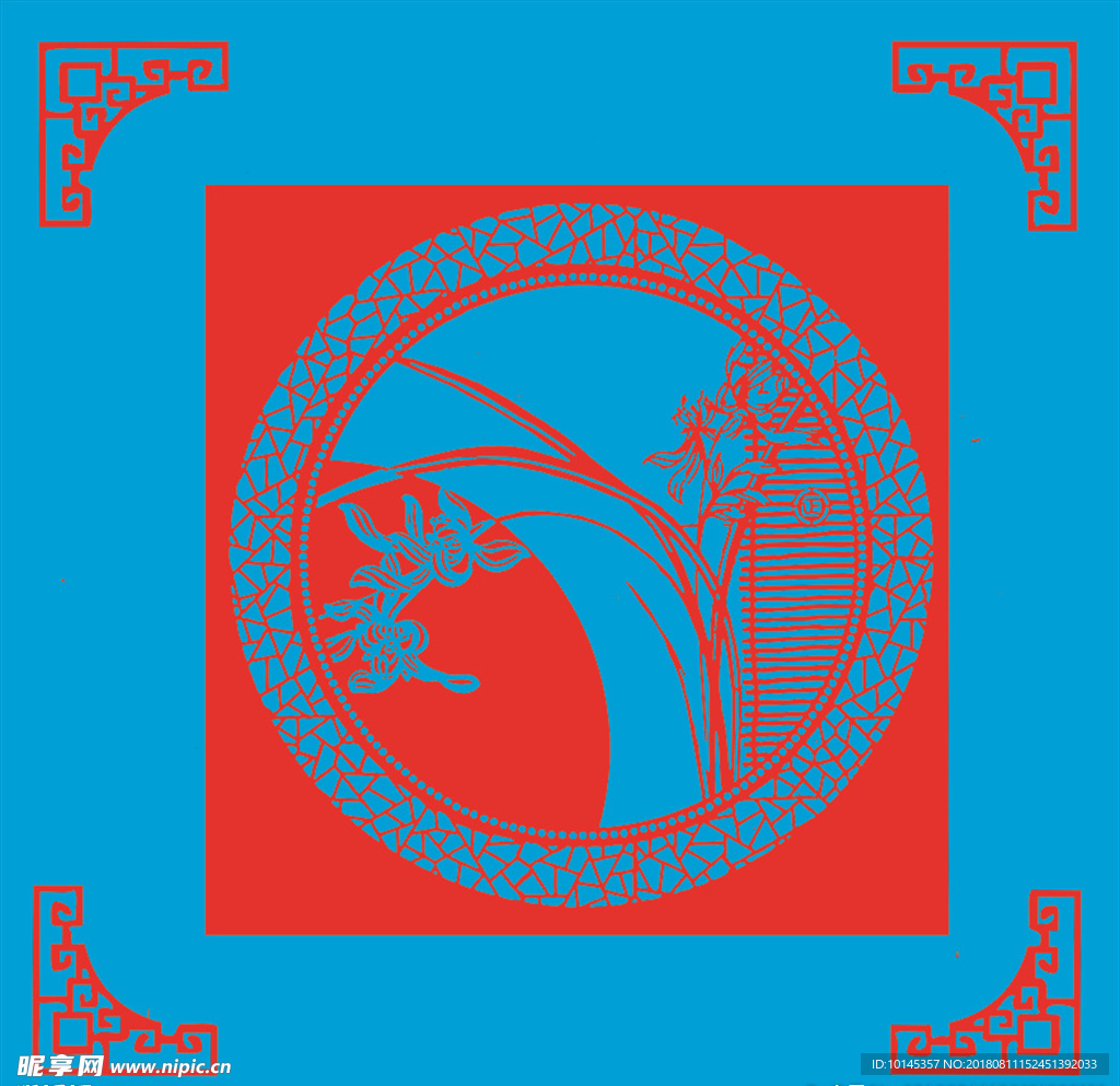 兰花剪纸