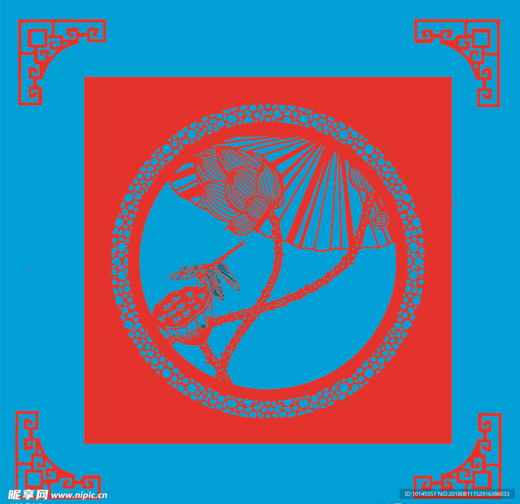 莲花剪纸