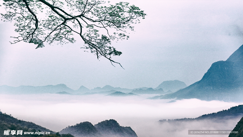 树梢云海中国风