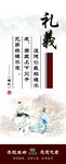 诚信礼仪忠孝廉耻展板