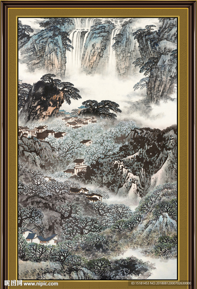 竖幅国画