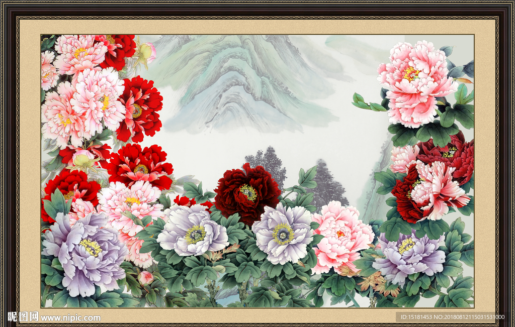 国画牡丹