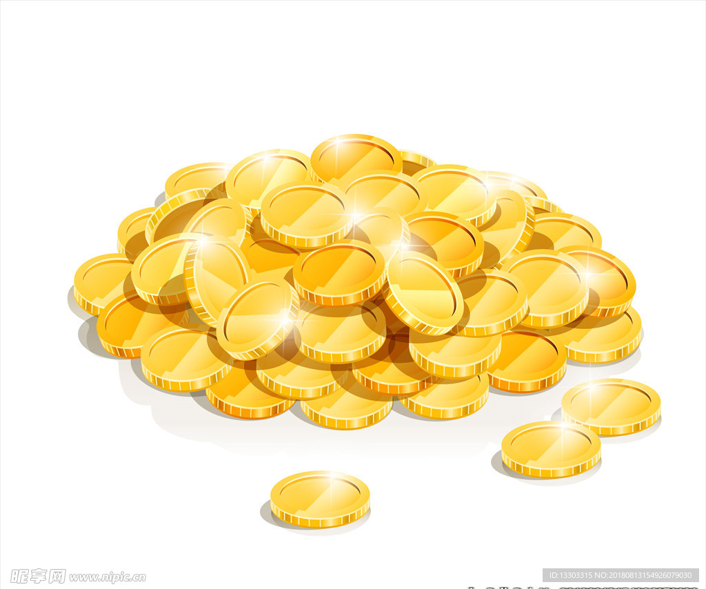 闪闪发光的黄金矢量