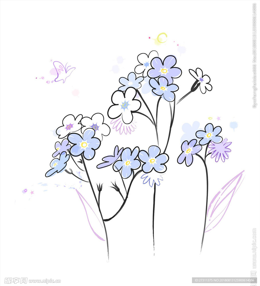 卡通花图片