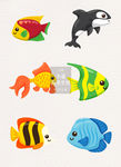 卡通海洋生物