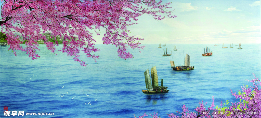 江南桃花 帆船