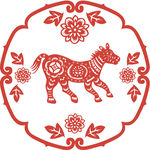 马剪纸图案