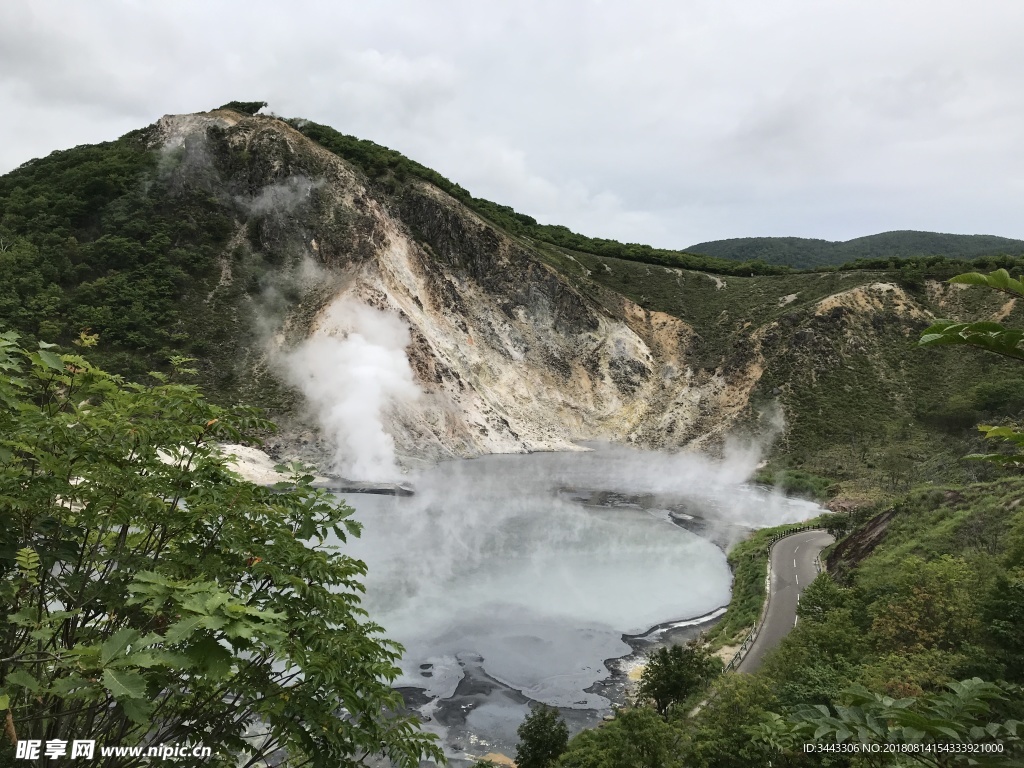 北海道登别大汤沼远眺