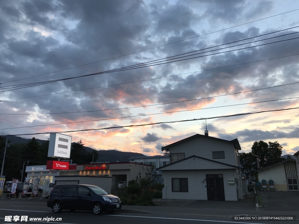 北海道富良野夕阳