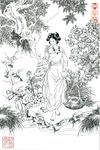 赵国经王美芳仕女野趣