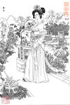 赵国经王美芳仕女夏凉