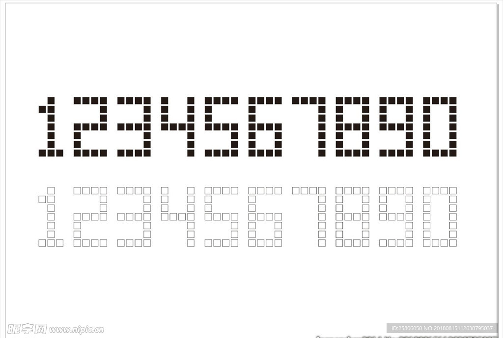 点阵字体数字
