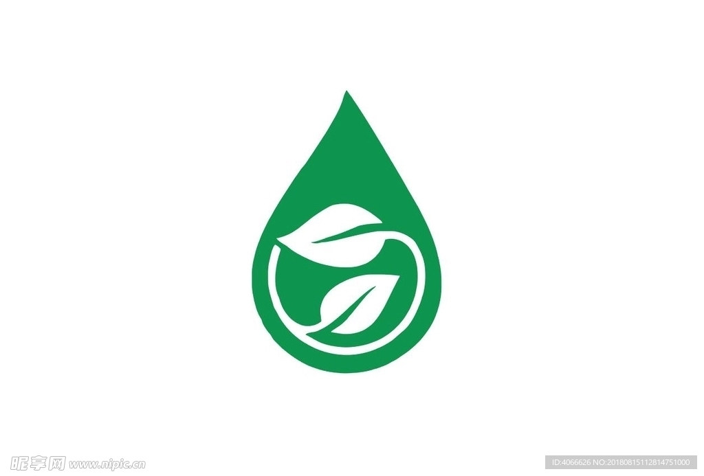 绿叶水滴logo