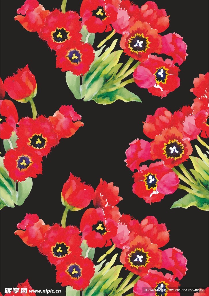 红色花束