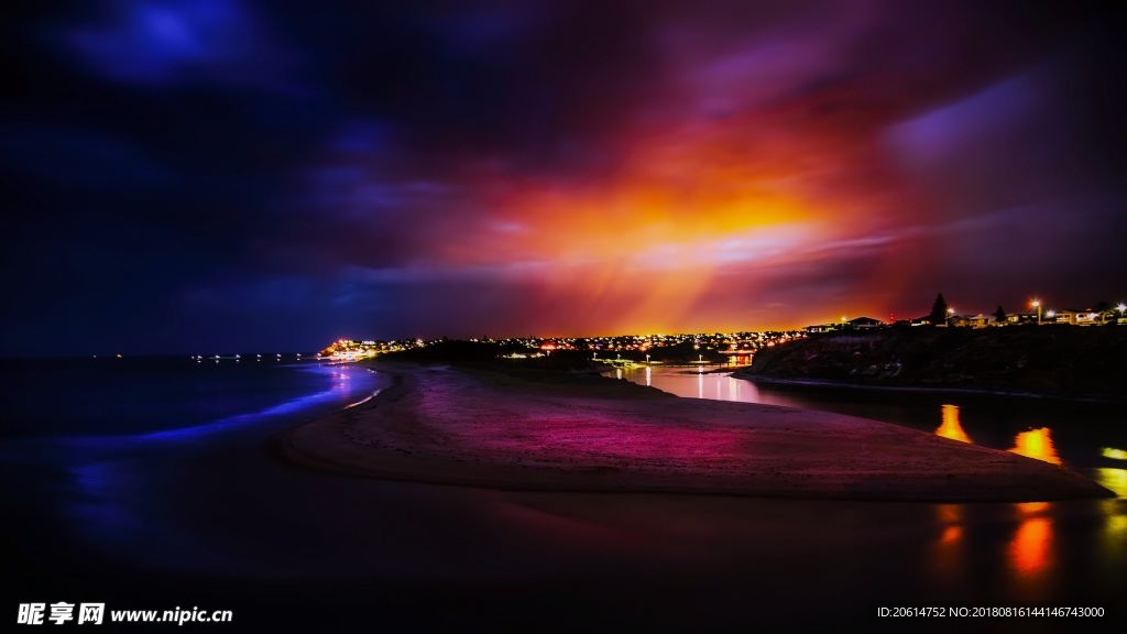 夜色下的城市风景