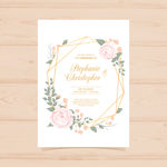 结婚花朵卡片设计